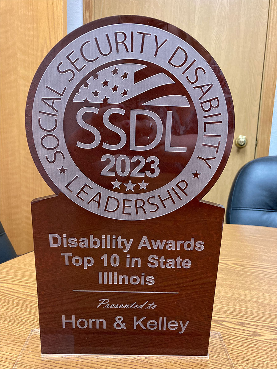 Disability Awards Top 10 in State Illinois — Horn & Kelley P.C. Attorneys at Law